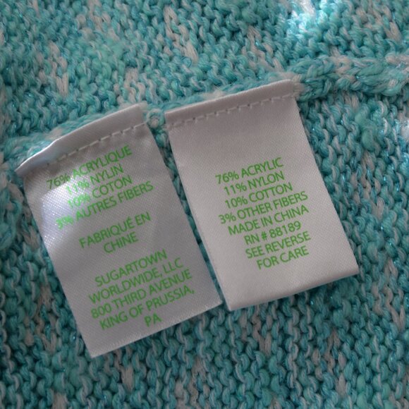 Lilly Pulitzer Kienna Cardigan Jacket Teal Blue Knit Horizon Metallic Marl Sz XS - Picture 8 of 8